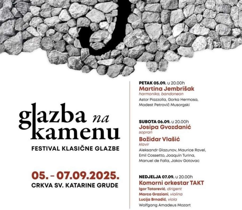 Festival Glazba na kamenu - završnu večer festivala u Grudama opus Wolfganga Amadeusa Mozarta